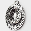 Pendant, Zinc Alloy Jewelry Findings, 16x26mm, Sold by Bag