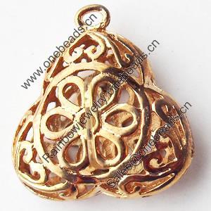 Copper Pendant Jewelry Findings Lead-free, 18x20mm, Sold by Bag