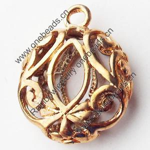 Copper Pendant Jewelry Findings Lead-free, 16x20mm, Sold by Bag
