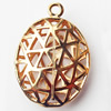 Copper Pendant Jewelry Findings Lead-free, 20x29mm, Sold by Bag