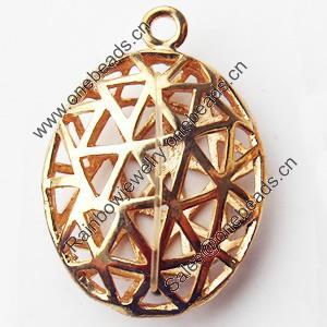 Copper Pendant Jewelry Findings Lead-free, 20x29mm, Sold by Bag