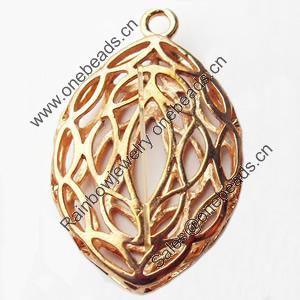 Copper Pendant Jewelry Findings Lead-free, 21x33mm, Sold by Bag