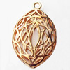 Copper Pendant Jewelry Findings Lead-free, 21x33mm, Sold by Bag