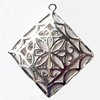 Copper Pendant Jewelry Findings Lead-free, 33x36mm, Sold by Bag