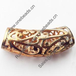 Tube Copper Jewelry Findings Lead-free, 29x10mm, Sold by Bag