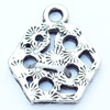 Pendant, Zinc Alloy Jewelry Findings, 13x15mm, Sold by Bag