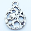 Pendant, Zinc Alloy Jewelry Findings, Teardrop, 12x18mm, Sold by Bag