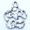 Pendant, Zinc Alloy Jewelry Findings, Flower, 15x18mm, Sold by Bag