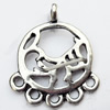 Pendant, Zinc Alloy Jewelry Findings, 17x20mm, Sold by Bag