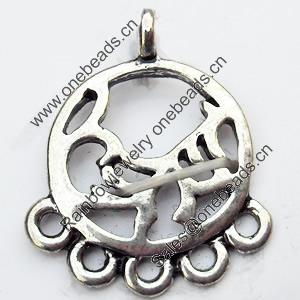 Pendant, Zinc Alloy Jewelry Findings, 17x20mm, Sold by Bag