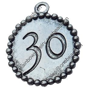 Pendant, Zinc Alloy Jewelry Findings, 21x24mm, Sold by Bag