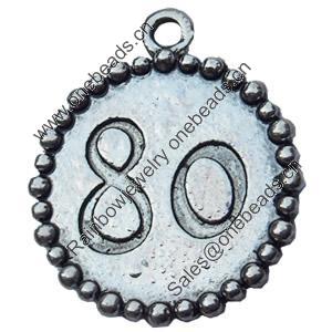 Pendant, Zinc Alloy Jewelry Findings, 21x24mm, Sold by Bag