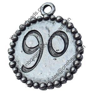 Pendant, Zinc Alloy Jewelry Findings, 21x24mm, Sold by Bag