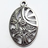 Pendant, Zinc Alloy Jewelry Findings, Oval, 16x26mm, Sold by Bag
