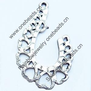 Pendant, Zinc Alloy Jewelry Findings, 21x35mm, Sold by Bag