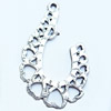 Pendant, Zinc Alloy Jewelry Findings, 21x35mm, Sold by Bag