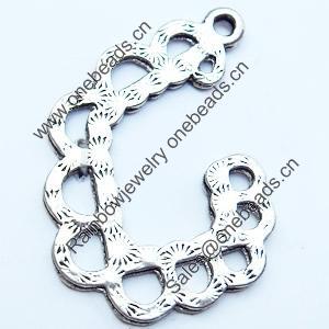 Pendant, Zinc Alloy Jewelry Findings, 22x30mm, Sold by Bag