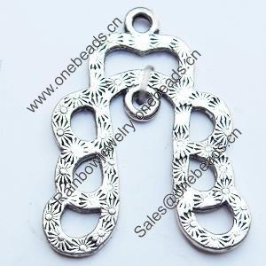 Pendant, Zinc Alloy Jewelry Findings, 20x27mm, Sold by Bag