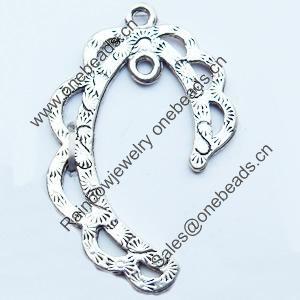 Pendant, Zinc Alloy Jewelry Findings, 21x34mm, Sold by Bag