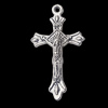 Pendant, Zinc Alloy Jewelry Findings, Cross 18x31mm, Sold by Bag