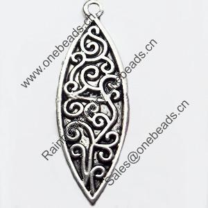 Pendant, Zinc Alloy Jewelry Findings, Horse eye, 13x37mm, Sold by Bag
