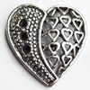 Connector, Zinc Alloy Jewelry Findings, Heart, 20x20mm, Sold by Bag