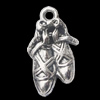 Pendant, Zinc Alloy Jewelry Findings, Shoes 11x19mm, Sold by Bag