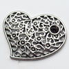Connector, Zinc Alloy Jewelry Findings, Heart, 25x20mm, Sold by Bag