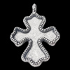 Zinc Alloy Pendant Settings, Outside diameter:25x35mm, Interior diameter:22x26mm, Sold by Bag