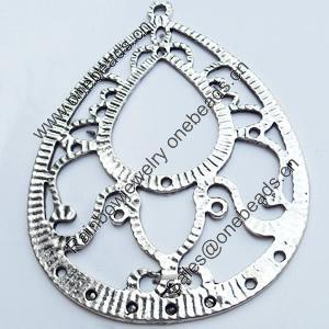 Pendant, Zinc Alloy Jewelry Findings, 46x59mm, Sold by Bag