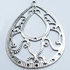 Pendant, Zinc Alloy Jewelry Findings, 46x59mm, Sold by Bag