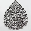 Pendant, Zinc Alloy Jewelry Findings, 48x65mm, Sold by Bag