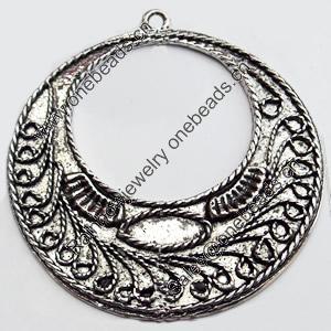 Pendant, Zinc Alloy Jewelry Findings, 56x60mm, Sold by Bag