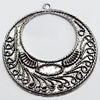 Pendant, Zinc Alloy Jewelry Findings, 56x60mm, Sold by Bag