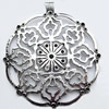 Pendant, Zinc Alloy Jewelry Findings, 58x66mm, Sold by Bag