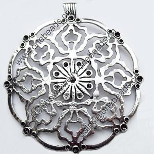 Pendant, Zinc Alloy Jewelry Findings, 58x66mm, Sold by Bag