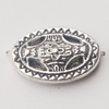 Beads, Zinc Alloy Jewelry Findings, Flat Oval 14x16mm, Sold by Bag