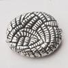 Beads, Zinc Alloy Jewelry Findings, Flat Oval 14x12mm, Sold by Bag