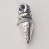 Pendant, Zinc Alloy Jewelry Findings, 3x8mm, Sold by Bag