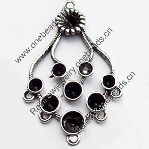 Connector, Zinc Alloy Jewelry Findings, 24x38mm, Sold by Bag