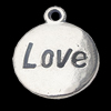 Pendant, Zinc Alloy Jewelry Findings, Flat Round 15x18mm, Sold by Bag