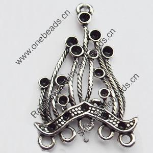 Connector, Zinc Alloy Jewelry Findings, 21x33mm, Sold by Bag