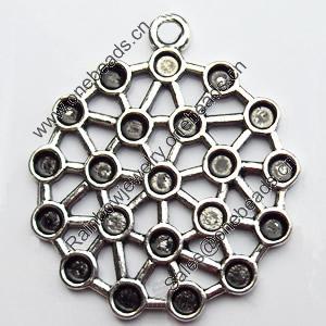 Pendant, Zinc Alloy Jewelry Findings, 25x28mm, Sold by Bag