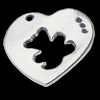 Pendant, Zinc Alloy Jewelry Findings, Heart 22x22mm, Sold by Bag