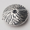 Beads, Zinc Alloy Jewelry Findings, Flat Round 12mm Hole:2mm, Sold by Bag