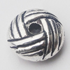 Beads, Zinc Alloy Jewelry Findings, Rondelle 10mm, Sold by Bag