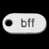 Pendant, Zinc Alloy Jewelry Findings, Rectangle 26x13mm, Sold by Bag
