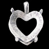 Pendant, Zinc Alloy Jewelry Findings, Heart 25x35mm, Sold by Bag