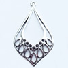 Pendant, Zinc Alloy Jewelry Findings, 27x45mm, Sold by Bag