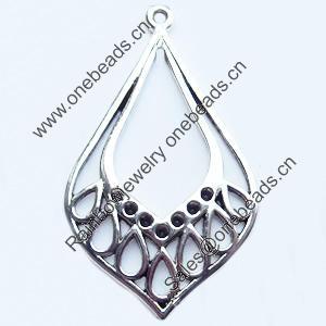 Pendant, Zinc Alloy Jewelry Findings, 27x45mm, Sold by Bag